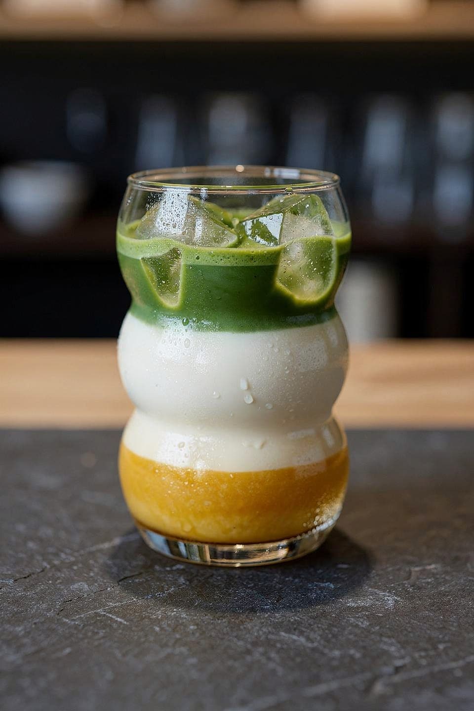 Mango Matcha im Bubble-Glas